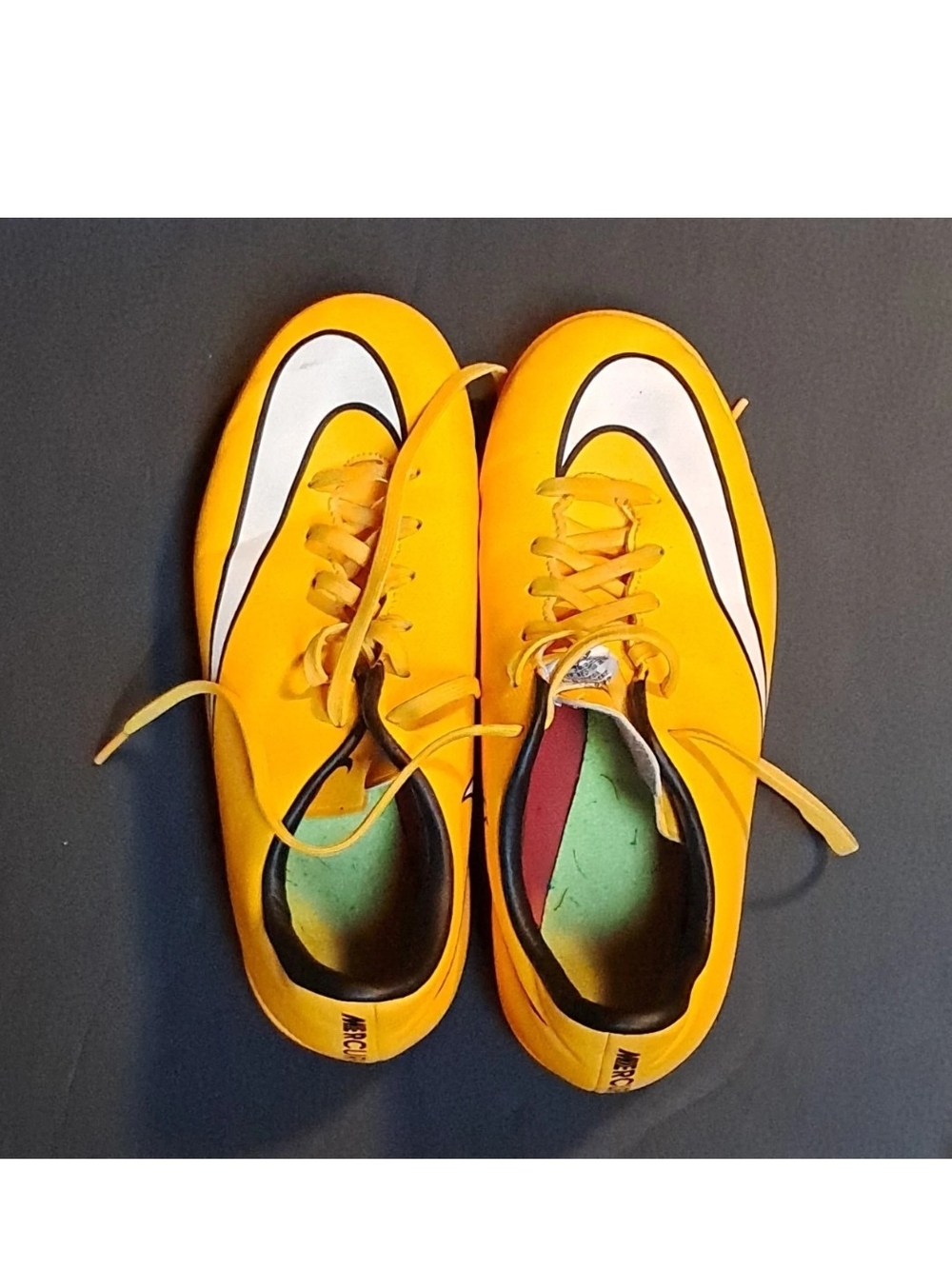 Youth Indoor  Yellow Athletic Soccer Shoes
